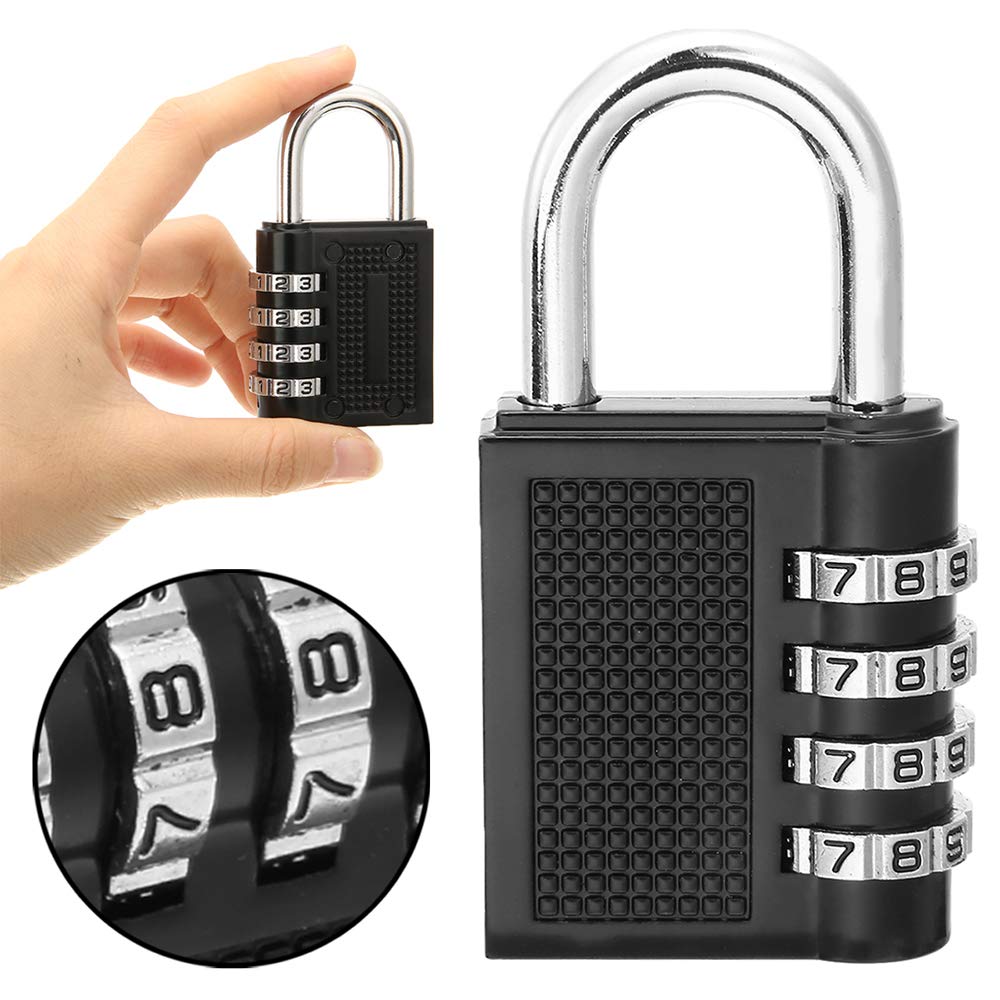 candado código de bloqueo candado Candado, candado con código, candados for equipaje, seguridad, paquete de 2 candados combinados, candado con combinación de 4 dígitos, candado for exteriores for la e