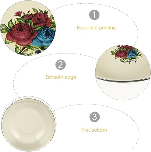 Miniatura 7 de DOITOOL Cuenco de mezcla vintage esmaltado, cuenco de mezcla de ensalada de esmalte vintage, lavabo de lavado, cuenco de sopa, cuenco de sopa,