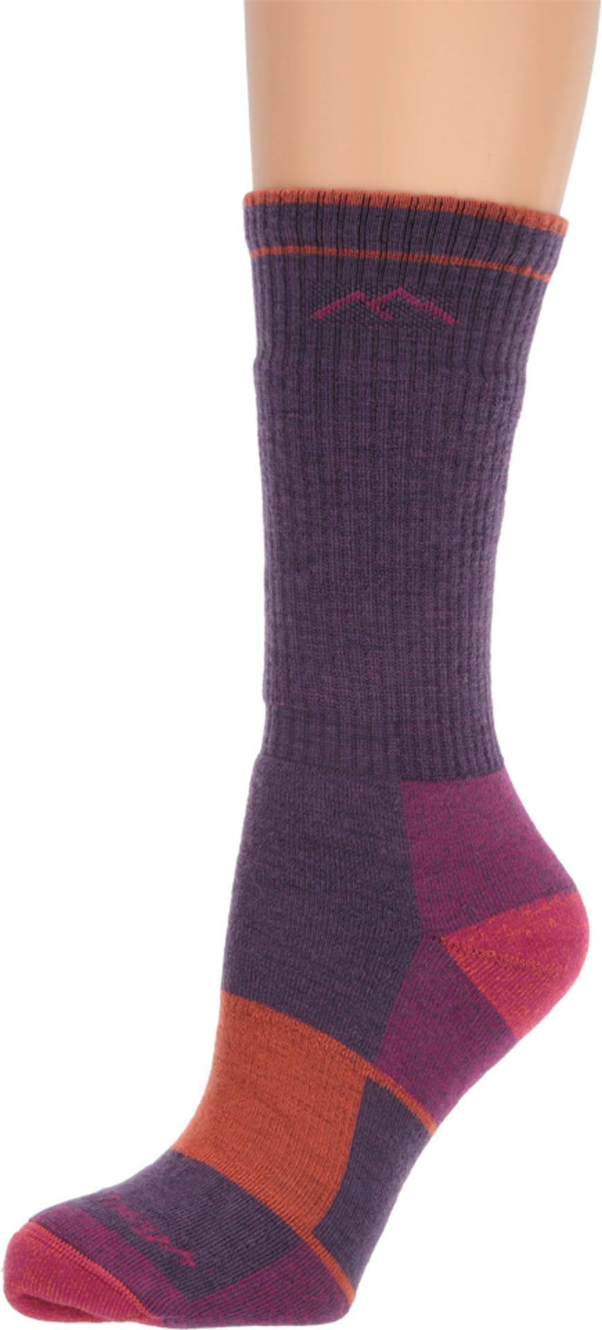 Darn Tough Women's Plum Heather Vermont Merino Wool Boot Socks Full Cushion Md (Us 7.5-9.5)