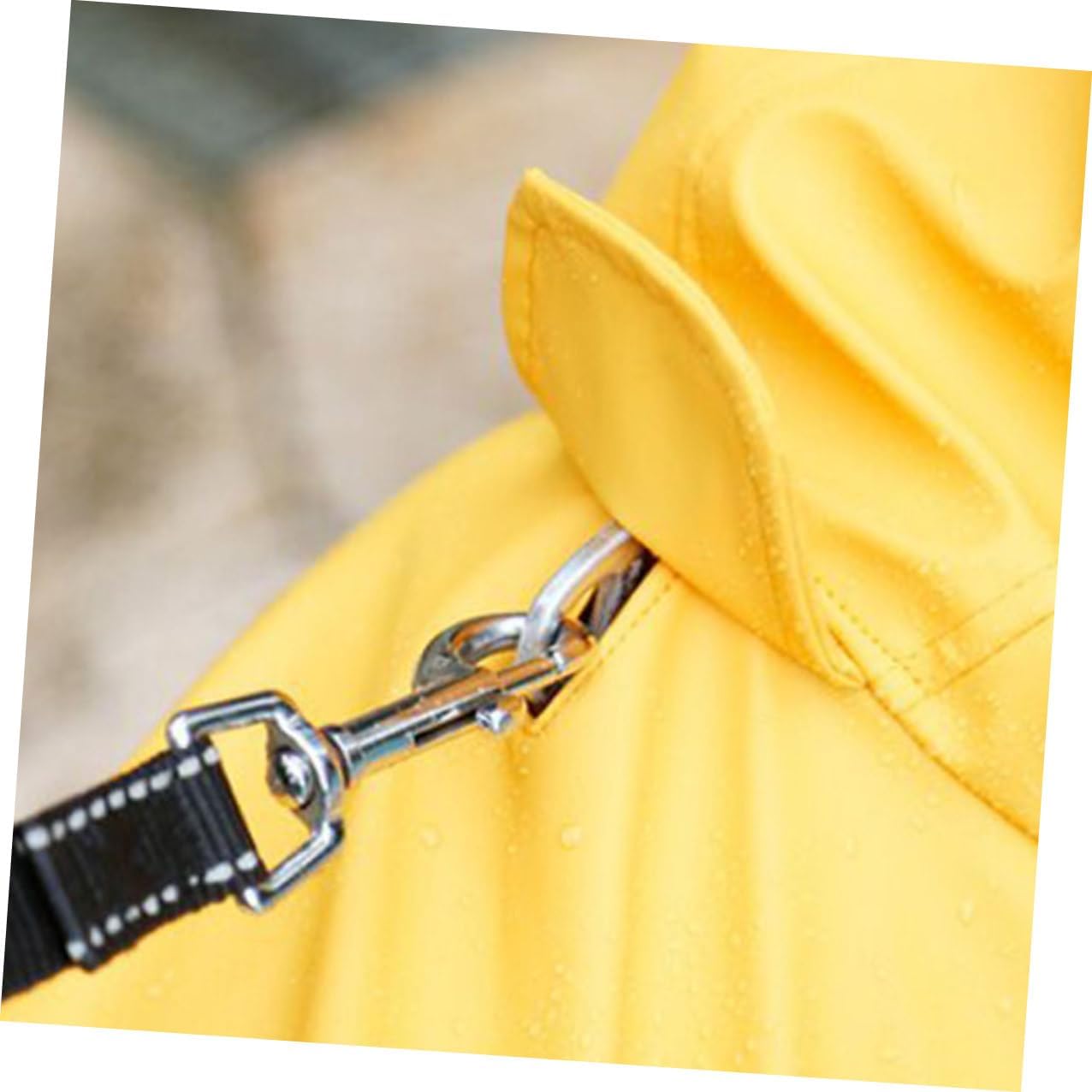Dog Rain Coat Waterproof Reflective Yellow L Size Pet Rain Jacket All-Season Rainwear for Dogs Outdoor Walking and Travel