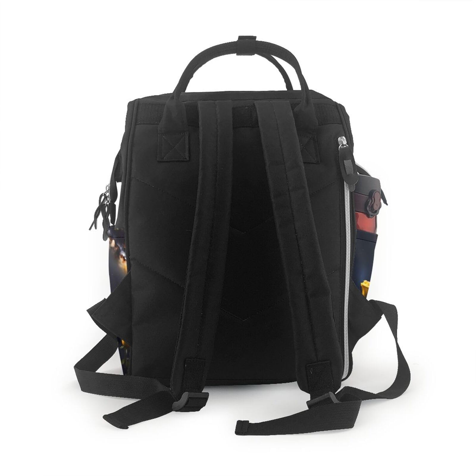 Bonita mochila multifuncional para pañales de gaviota, bolsa de pañales de gran capacidad con mamás y papás, viajes y uso diario