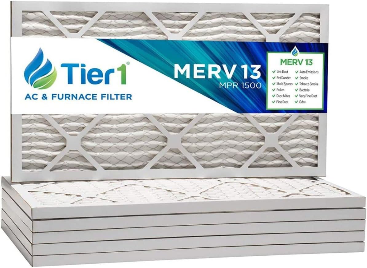 Tier1 14x24x1 Merv 13 Air/Furnace Filter 6 Pack Air Purifiers