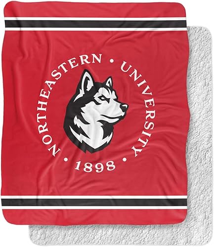 LOGOVISION Colección oficial de logotipos universitarios primarios, colección de mantas de sherpa de tacto sedoso y súper suave