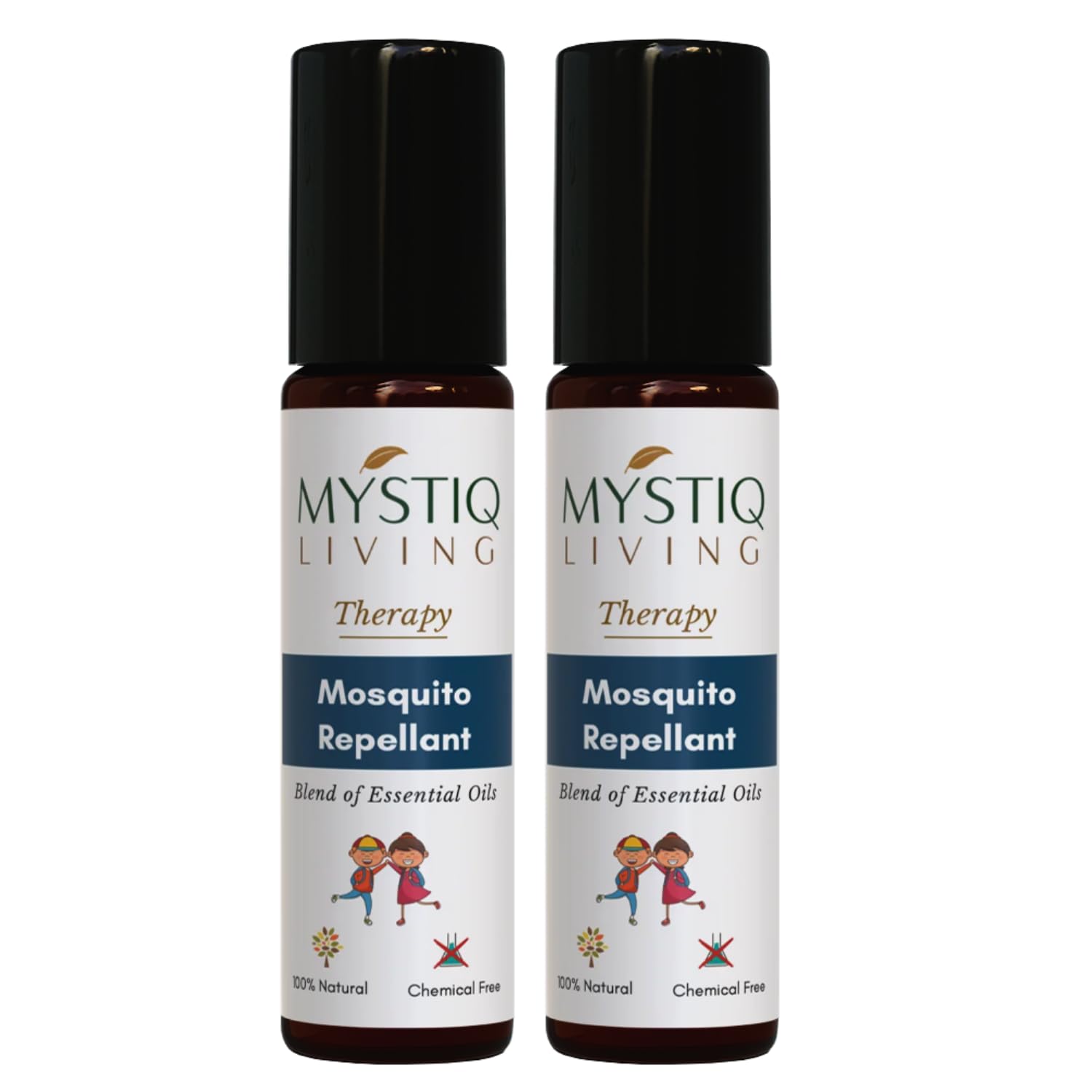 Mosquito Repellant Roll On (Fabric Roll On) for Baby, Kids, Adult | Blend Of 100% Natural and Pure Essential Oils (Pack of 2)