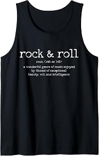 Rock and Roll Definition Dictionary Funny Rock Music Gift Tank Top