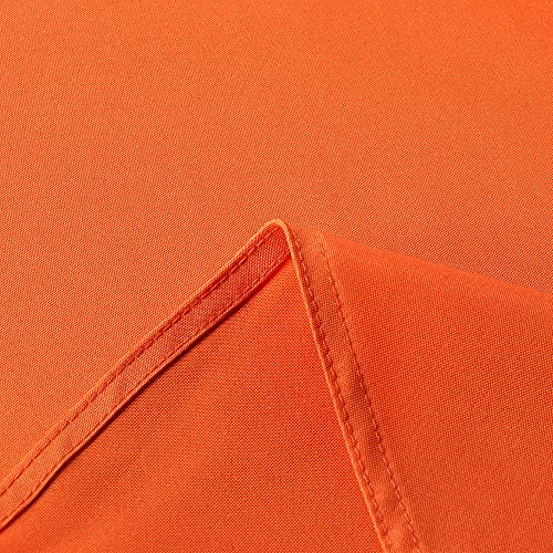 Image of sancua Rectangle Tablecloth - 54 x 120 Inch - Stain and Wrinkle Resistant Washable Polyester Table Cloth, Decorative Fabric Table Cover for Dining Tables, Buffet Parties and Camping, Orange