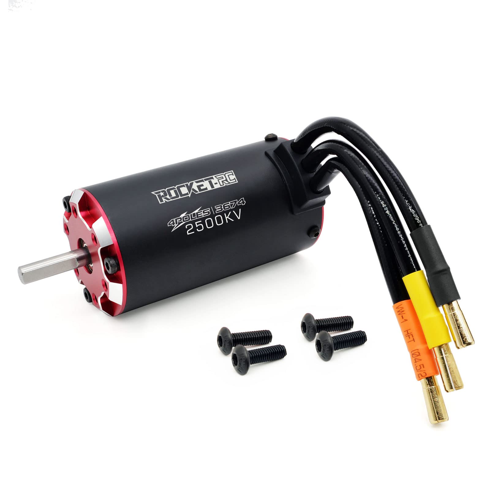 Surpass Hobby Supersonic 3674 2500KV RC Motor, 4 Poles RC Brushless Motor with Temperature Sensor for?1:10 Scale RC Car