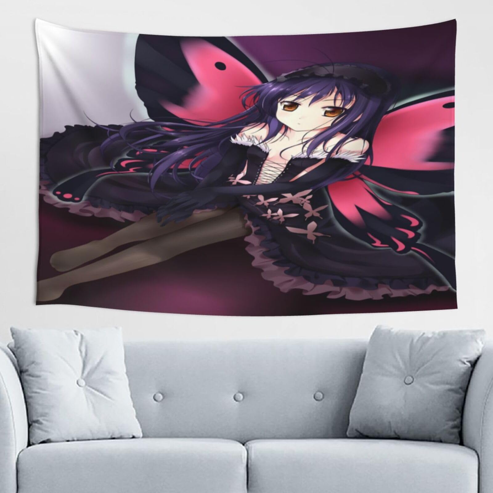 アクセルワールド黒雪姫　タペストリー　横84cm Amazon.co.jp: アクセル・ワールド 黒雪姫 タペストリー 壁掛け