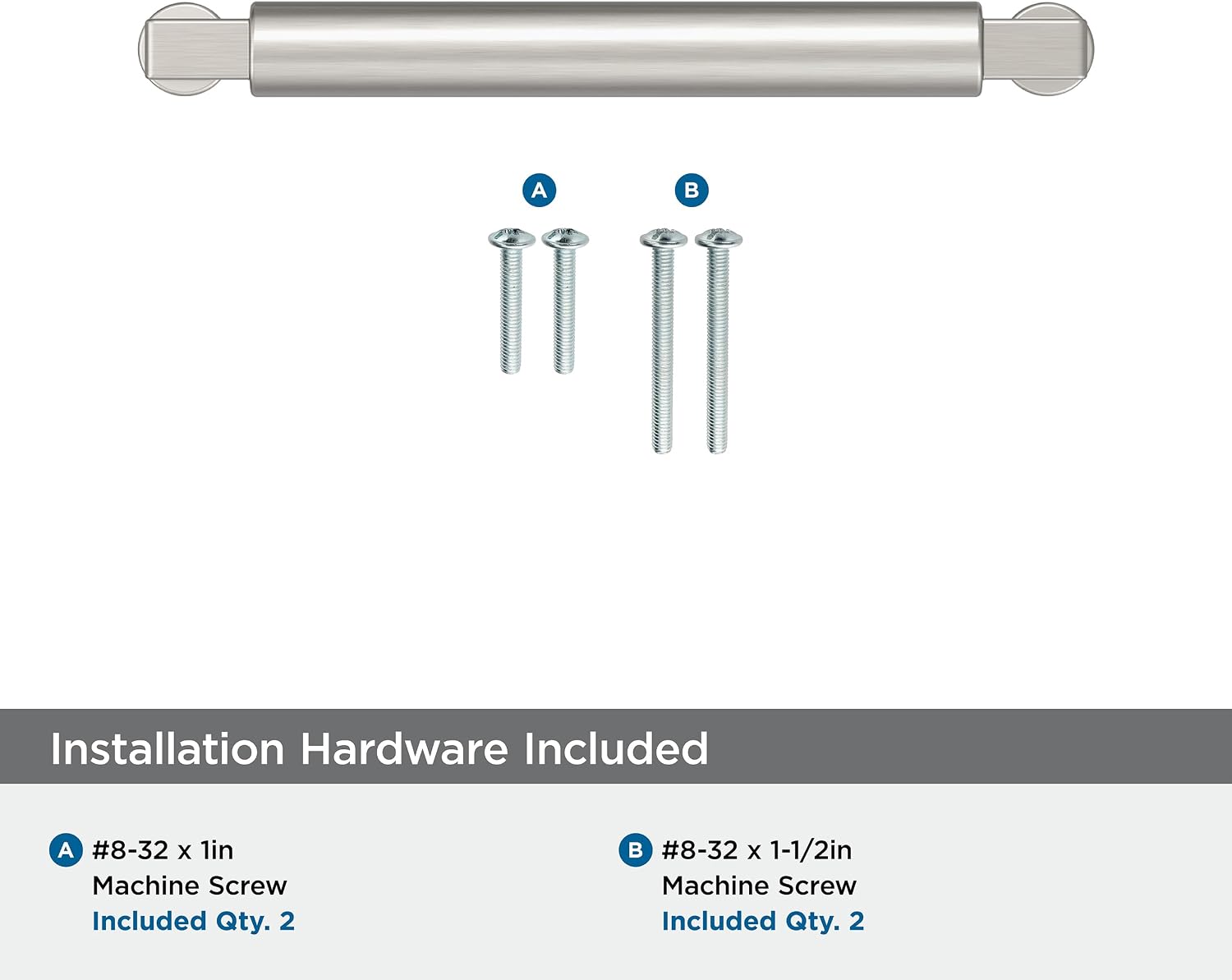 Amerock Balon 5-1/16 inch (128mm) Center-to-Center Satin Nickel Cabinet Pull, BP37484G10