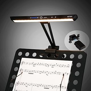 Super Bright LED Clip on Music Stand Lights Rechargeable 4000mAh Lithium Battery Operated Long Life Lithium Battery USB-C Eye Care Lamp