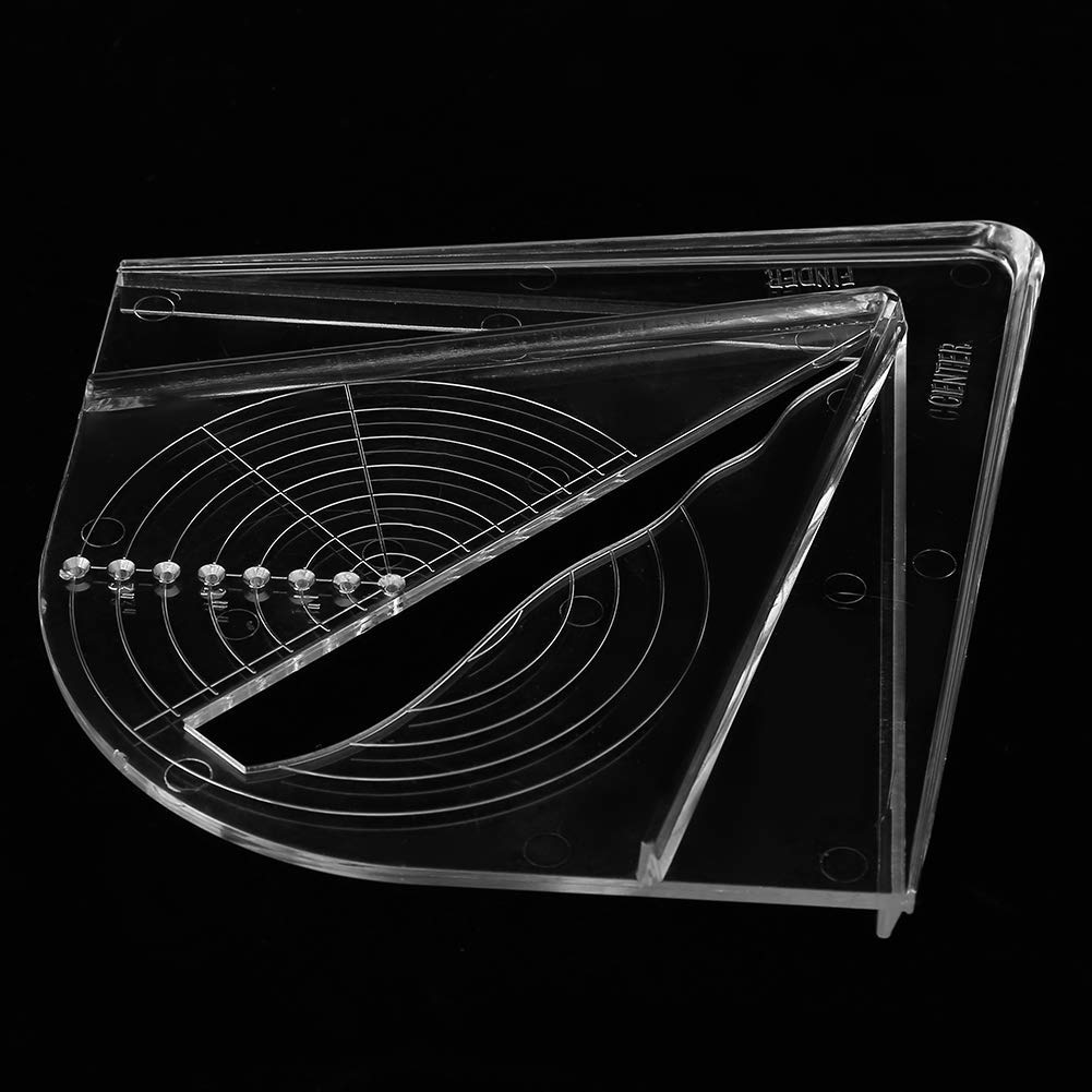 Wifehelper Transparent Center Finder Plastic For Square Round Octagon And Hexagon Woodwork Measuring Layout Tool For Woodworker