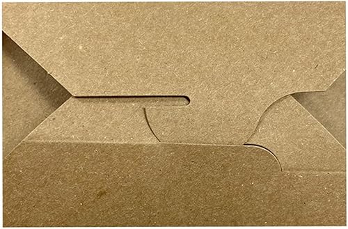 Miniatura 9 de Recipientes de comida Kraft Brown de 48 onzas – (paquete de 50) cajas de almuerzo reciclables resistentes a fugas y grasa, contenedores para