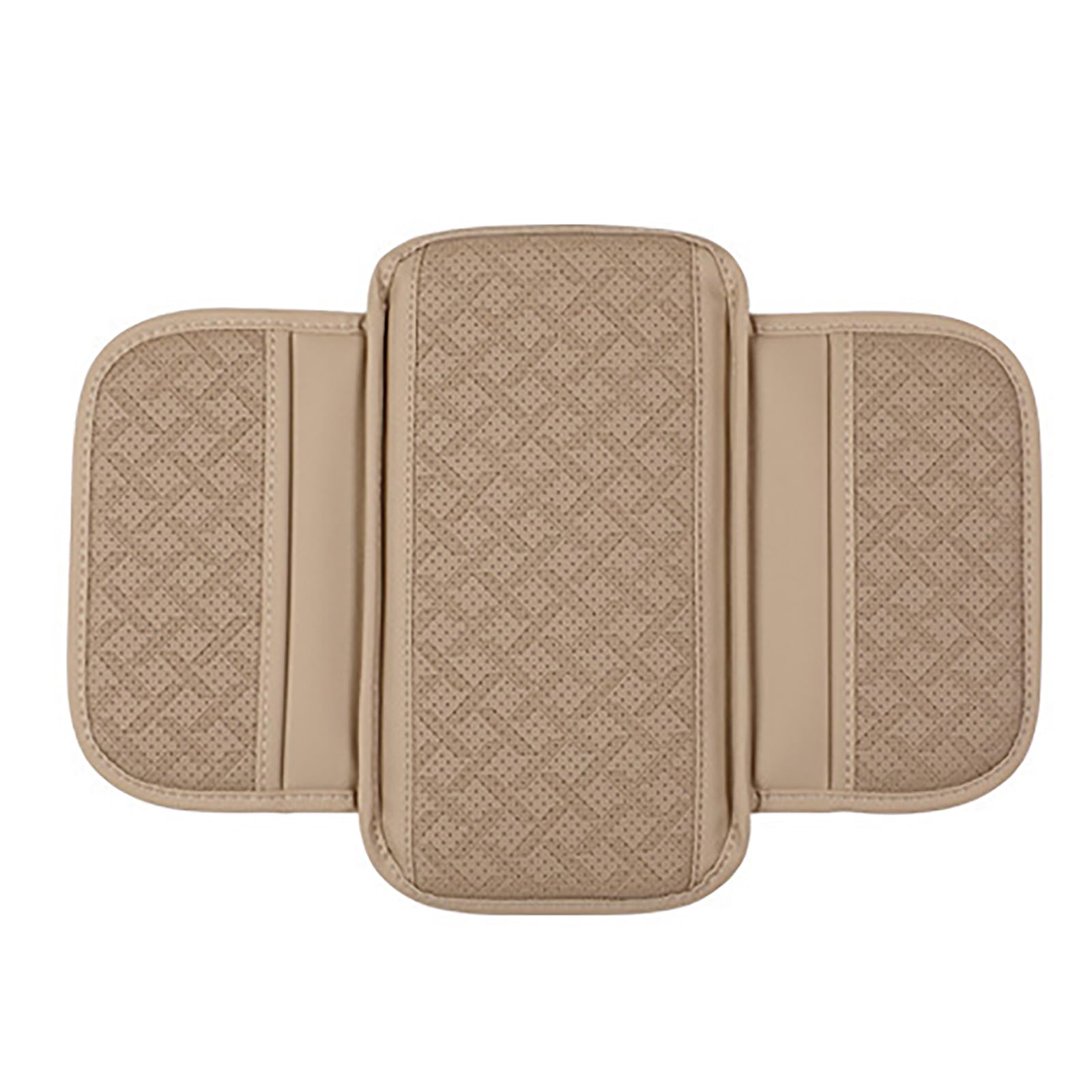 HFFTYU Car Armrest Cover for Mitsubishi Chariot/Grandis/Colt/Colt CZC, Breathable Leather Centre Console Pad Cushion Protector with Storage Side Pockets, Anti-Slip Mat,B