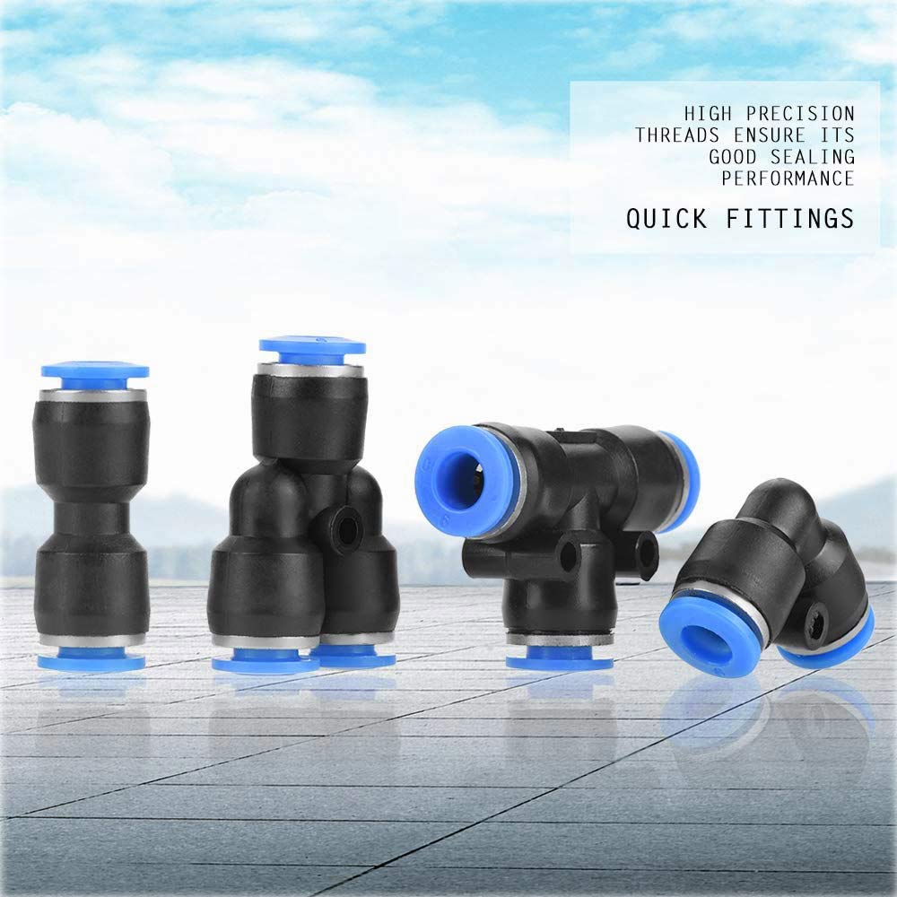 Buy 40 Pcs Air Push Quick Fittings 4 Different Types of Pneumatic