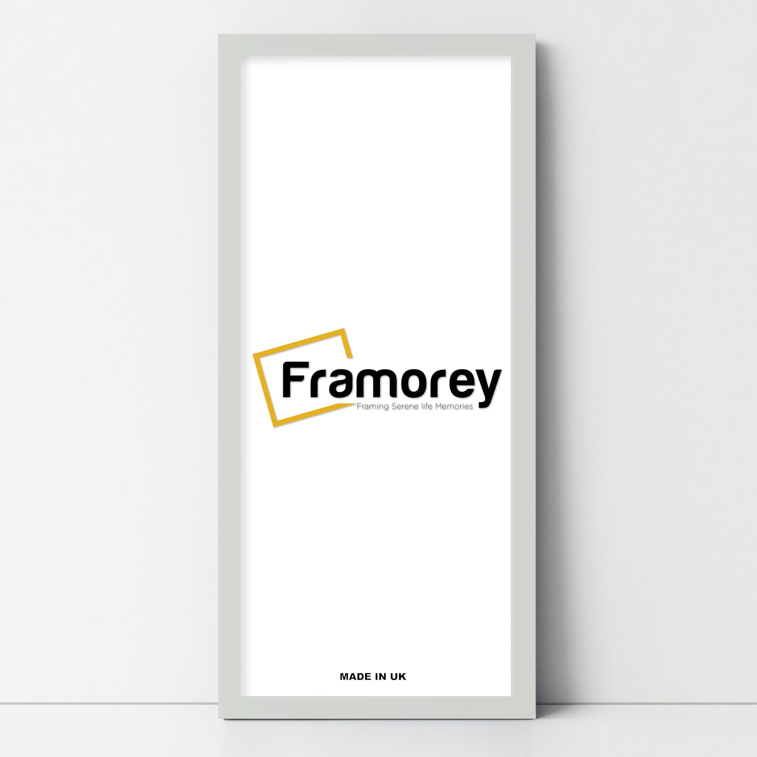 FRAMOREY Silver Wood Effect Frame, Panorama Style Picture Frame, 16x5 Inch Size Wall Art Hanging Photo Frame, Home Decor Frame, Best Picture Frame For Gifts