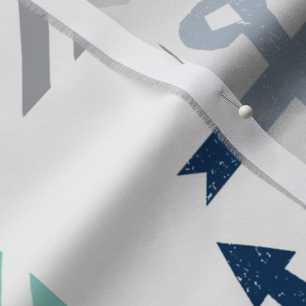 Spoonflower Fabric - Nautical Cheater Printed on Organic Cotton Sateen Fabric by The Yard - Sewing Quilting Apparel Home Decor