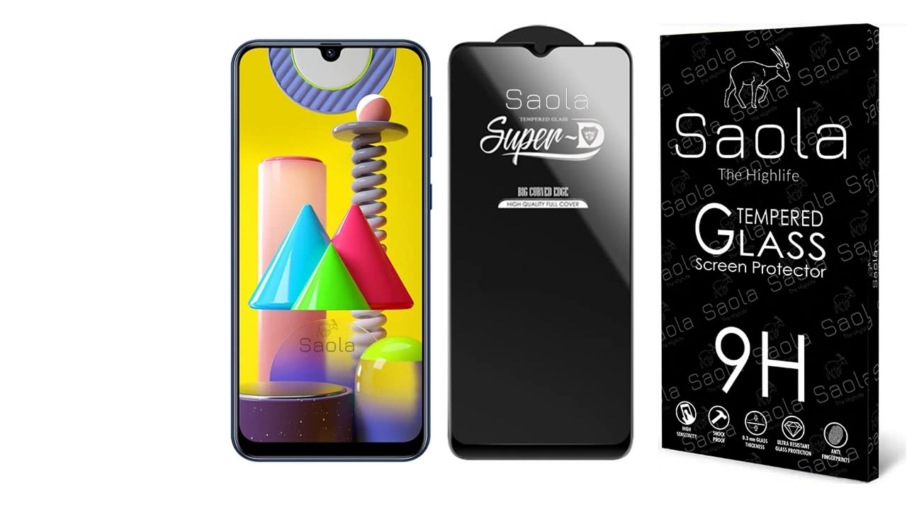 Saola HD+ Oleophobic Tempered Glass Screen Protector For Samsung Galaxy M31 (PACK OF 1) with Free Installation Kit. Full screen Coverage - 6.4 inch (B0BR8MFPGZ) Amazon Price History, Amazon Price Tracker