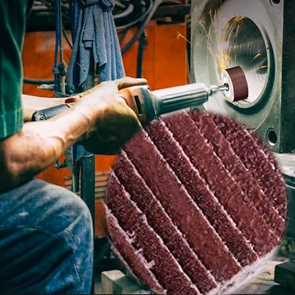 Yuhtech Lamellenschleifer Set 16-tlg - 50mm Fächerschleifer Körnung 80