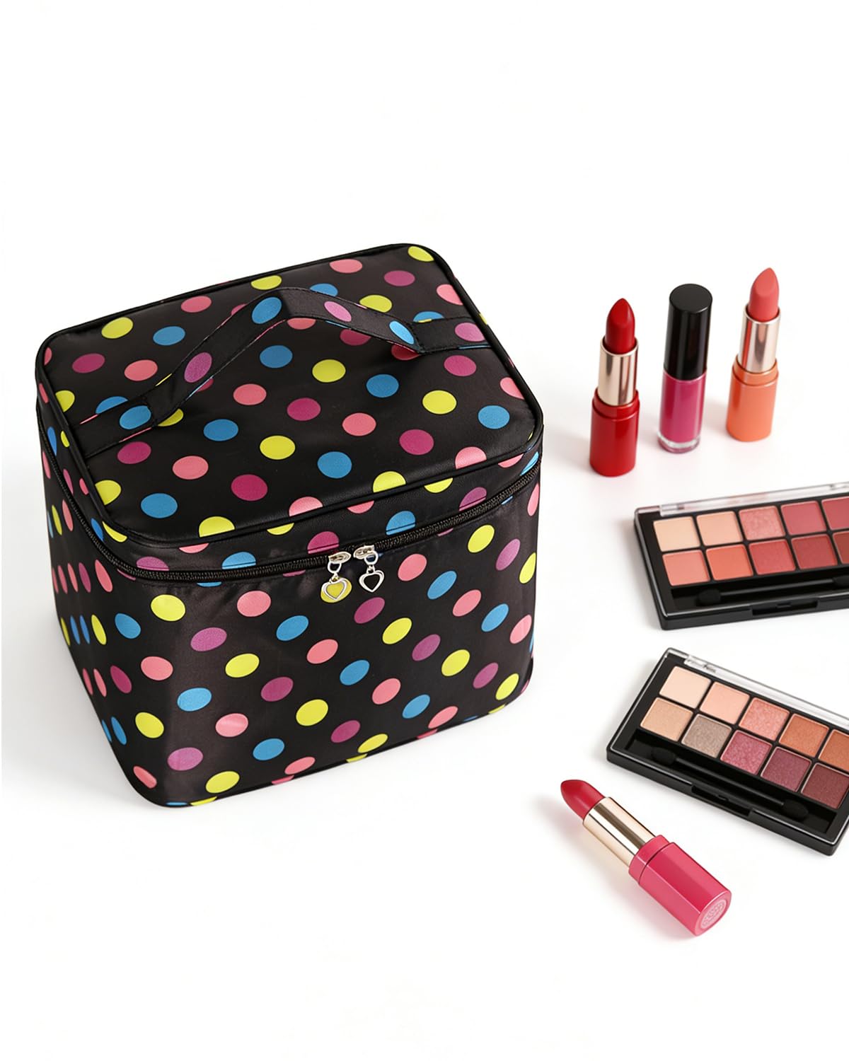 Grande Trousse per Trucchi,Trousse da Viaggio per Cosmetici,Borsa da Viaggio con Manico,Beauty Case da Viaggio, per Cosmetici, Trucchi e Spazzole