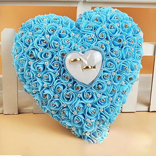 Preisvergleich Produktbild bpblgf Herzform für Ringe, Bubble Blume, Rosa, Blau, 22 * 20cm