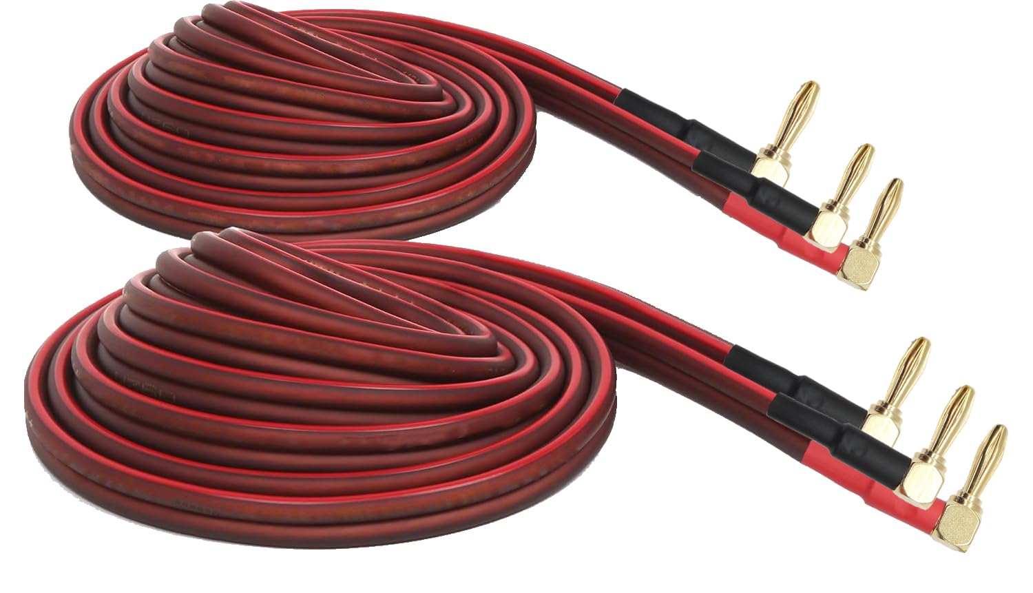 HHDZI Banana Plugs,Right Angle Banana Plugs?2Pack?6.6ft?