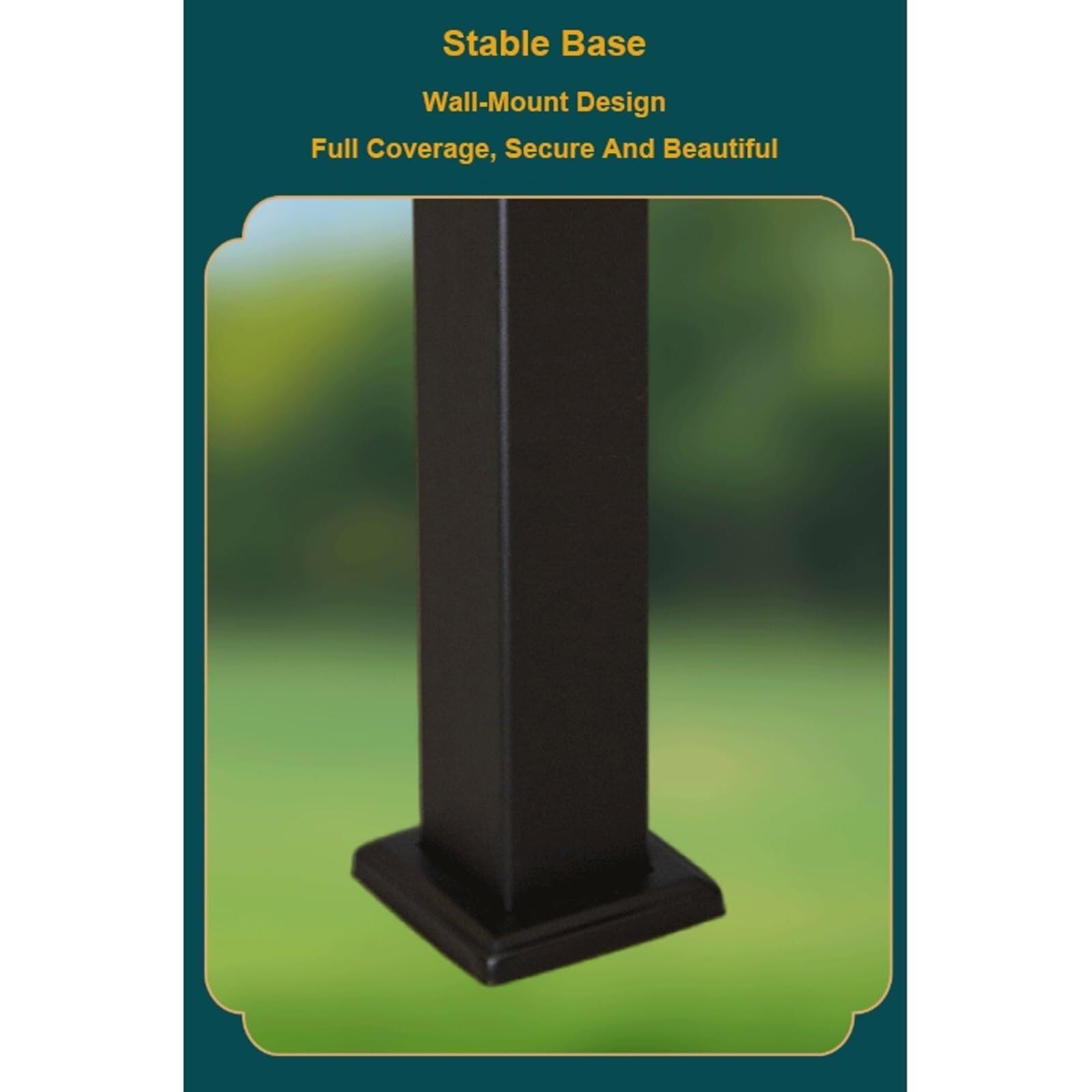 Columna de agua de jardín anticongelante con sensor de luz, fuente decorativa, soporte vertical para manguera, grifo de doble salida