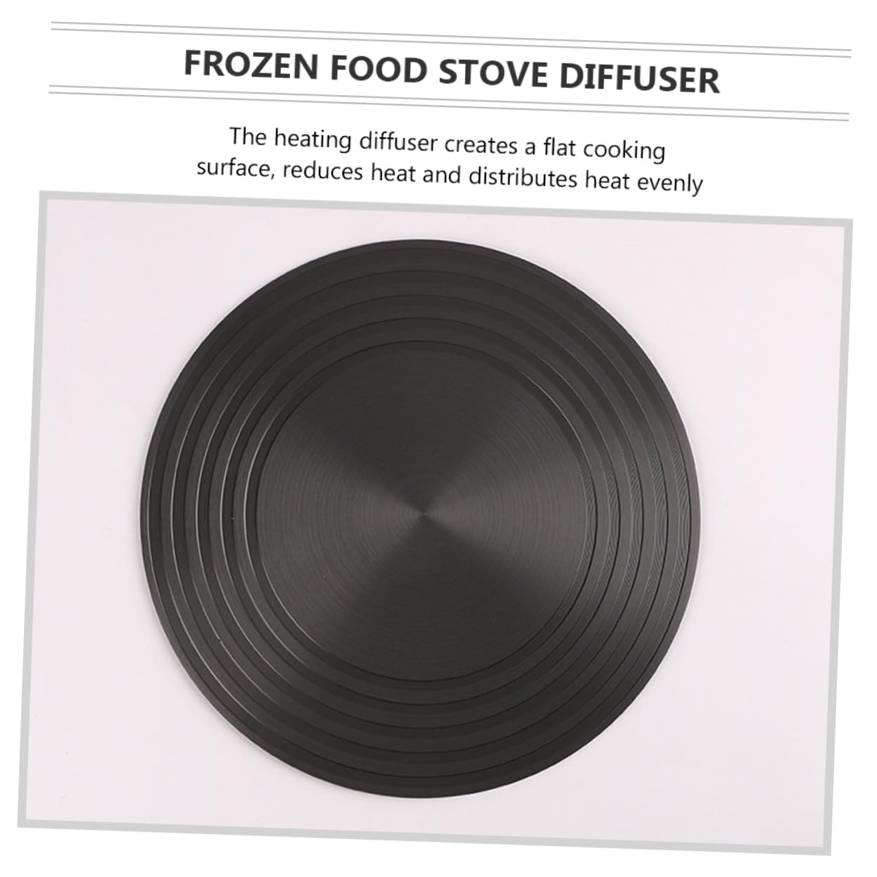 Garneck Piastra Diffusore di Calore Tonda 28cm in Alluminio Nero per Fornelli Gas, Protezione Pentole e Scongelamento Rapido Antiscottatura