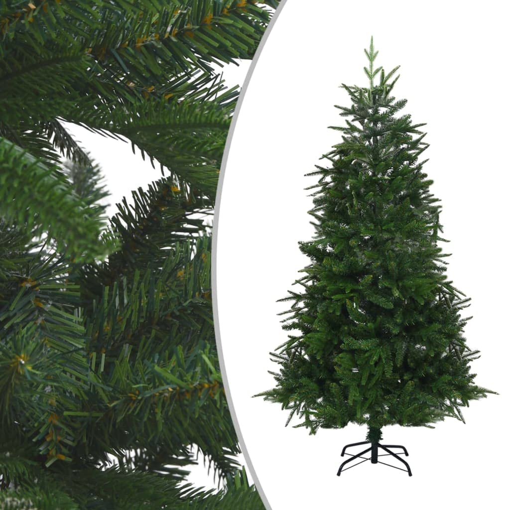 Sapin De Noël Artificiel 120cm PVC - Difficilement Inflammable - Support Pliable - Vert