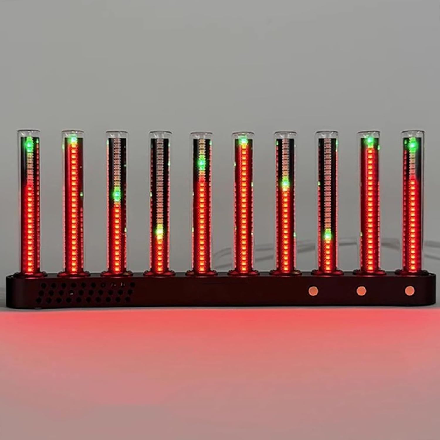 Miernik odbioru spektrum muzyki LED, lampa otoczenia, z 10 lampami Nixie, 6 dynamicznymi trybami światła, interfejs audio, do komputera stacjonarnego, studia i pokoju gier