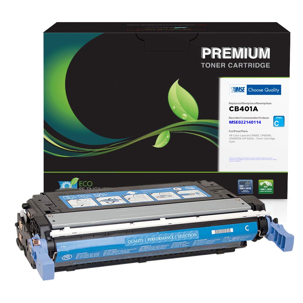 MSE Brand Remanufactured Toner Cartridge Replacement for HP CB401A (HP 642A) | Cyan