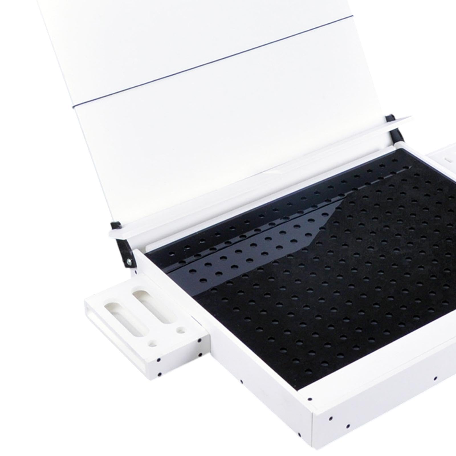 Baoblaze Model Building Box Model Kit Tool with Pliers Rack Tool Drawer Storage Container Precision Parts Workstation Model Work Table, White