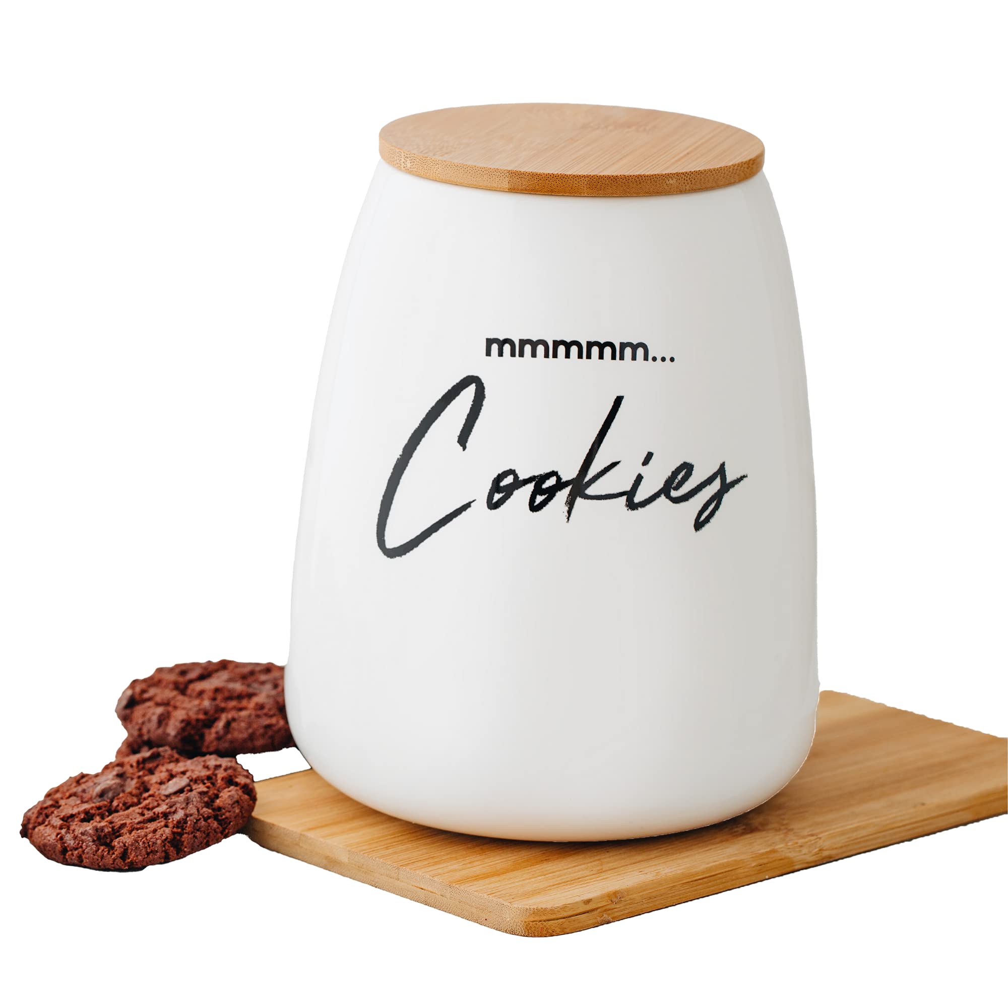 Fifth Fork Large Cookie Jars for Kitchen Counter with Airtight Lids