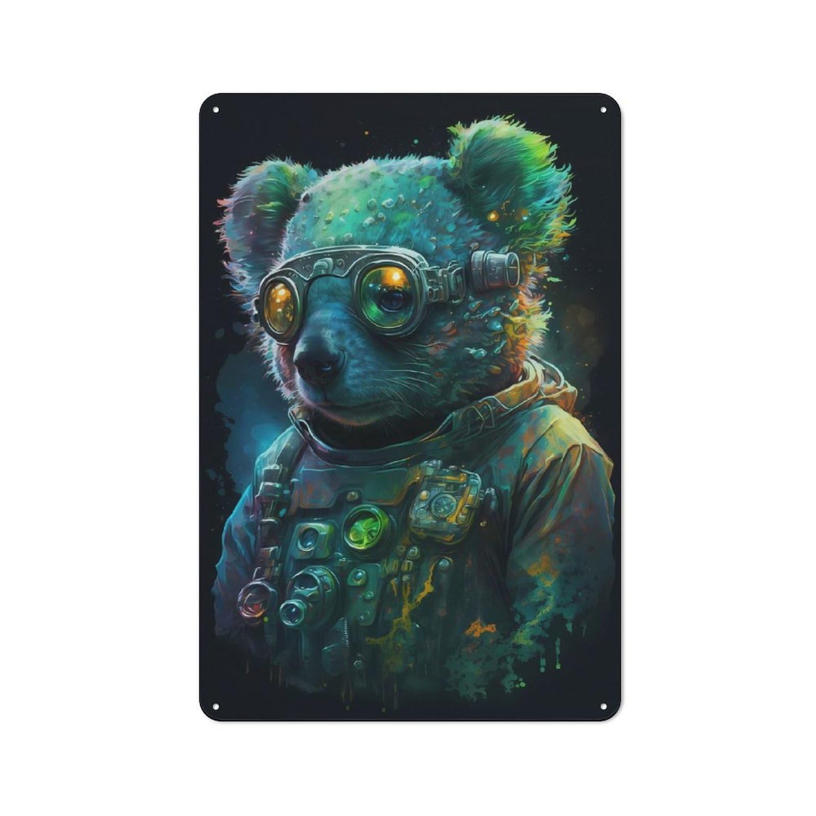 Junmoney Koala Retro Metal Wall Sign 30X20cm With For Living Room Wall, Housewarming Wall Decor For People Furnishing Living Room