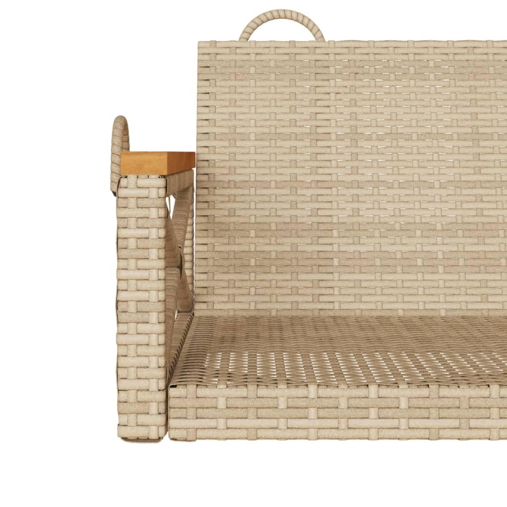 ShGaxin Banco Columpio de ratán sintético Beige 109x62x40 cm, Columpio Jardin Exterior, Balancin Jardin Exterior, Muebles Jardin Exterior, Balancin Balcon - 368154