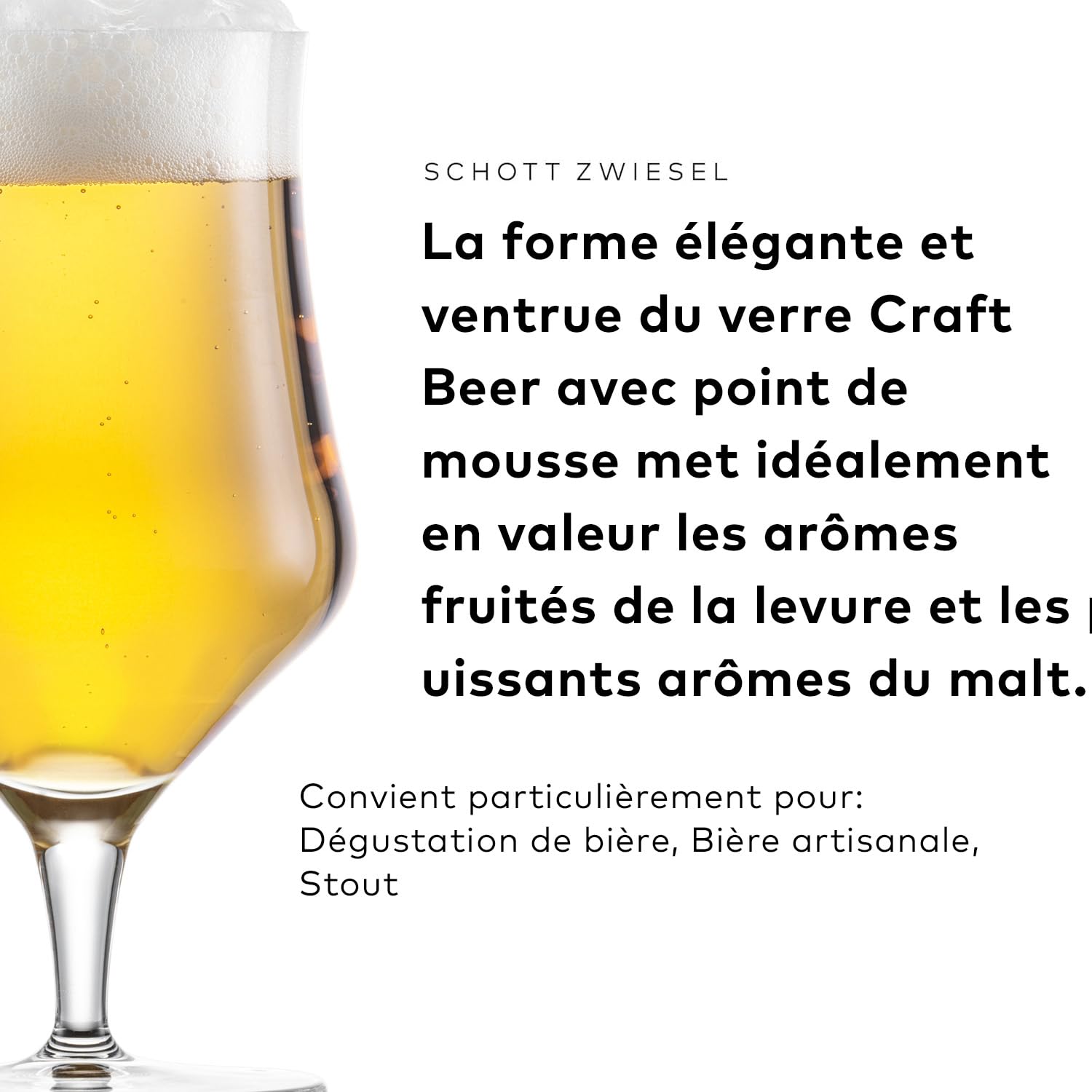 SCHOTT ZWIESEL Verres universel Beer Basic 0,3l (set de 4), verre à bière classique pour Craft Beer, verres en cristal Tritan résistant au lave-vaisselle, fabriqué en Allemagne (art. n° 130013)