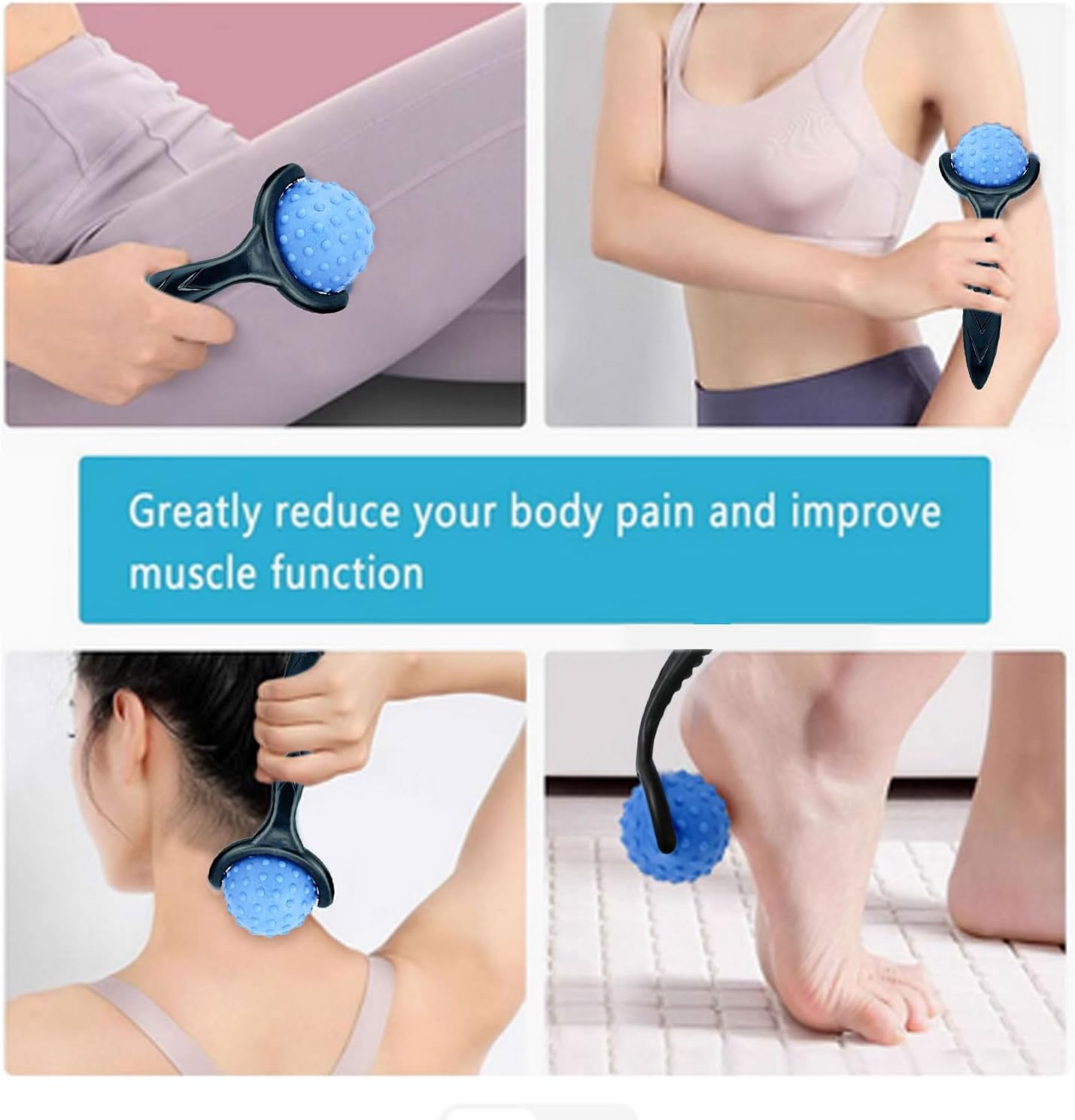 Everjoys Massage Ball Roller Set– Ice Cold and Hot for Deep Tissue and Sore Muscle Relief of Stiffness and Stress, Body, Neck, Back, Face, Eyes,Plantar, Foot - Image 6