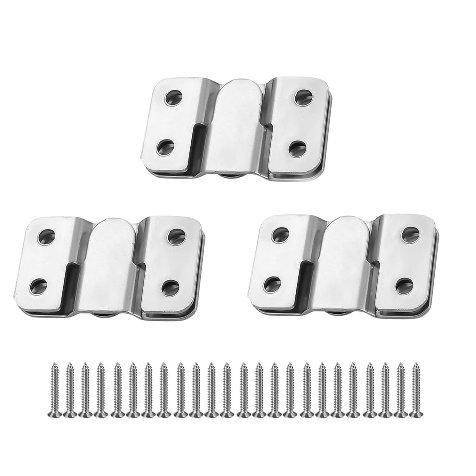 Flush Concealed Mount Bracket, 6 Pcs Interlocking Hang Buckle Heavy Duty with Screws Flush Mount Brackets Mirror Headboard Wall Fixings,53mm (Large)
