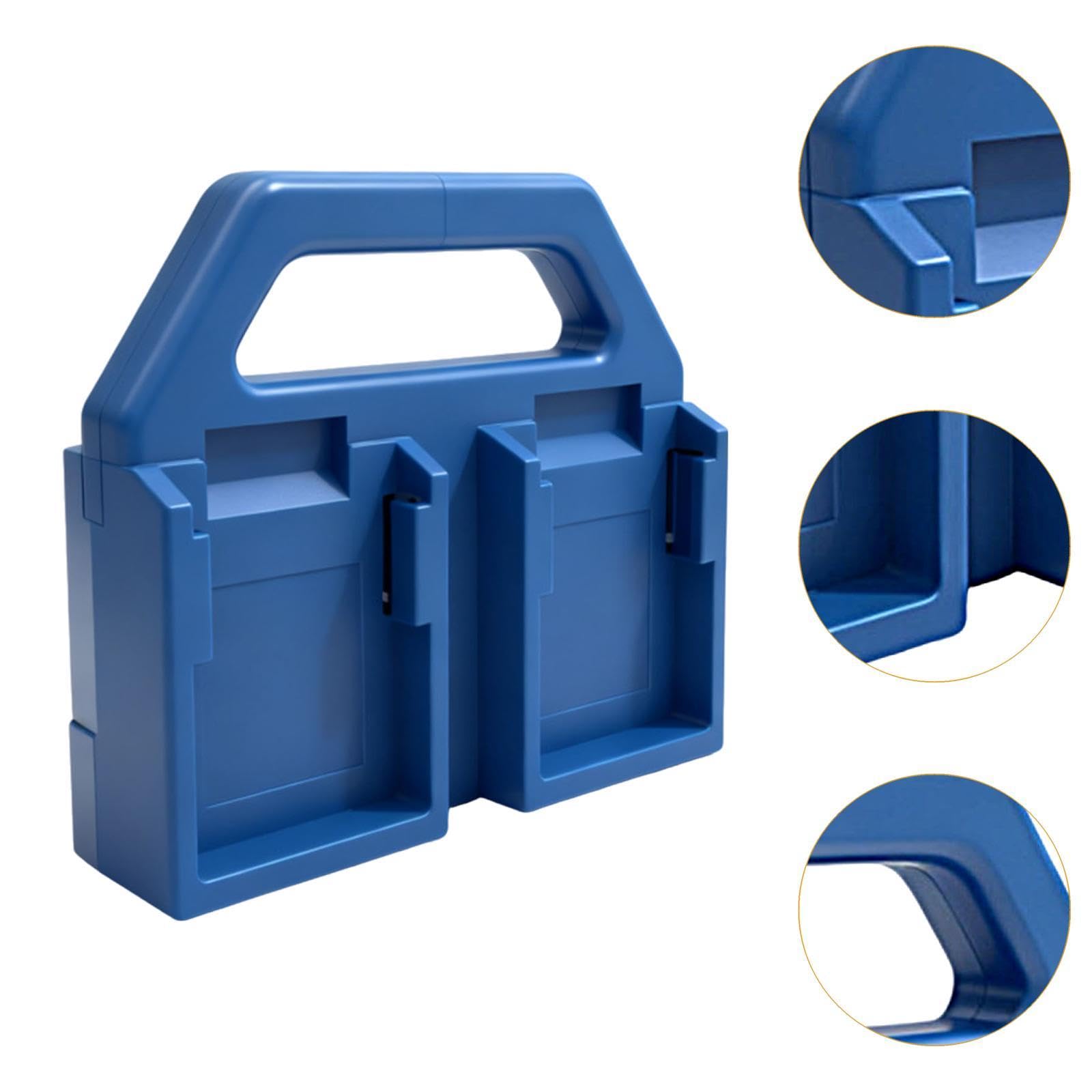 Amagogo Organisateur de Porte-Piles avec poignée, Accessoire d'espace de Travail, Support de Rangement pour Piles pour Atelier/Garage.