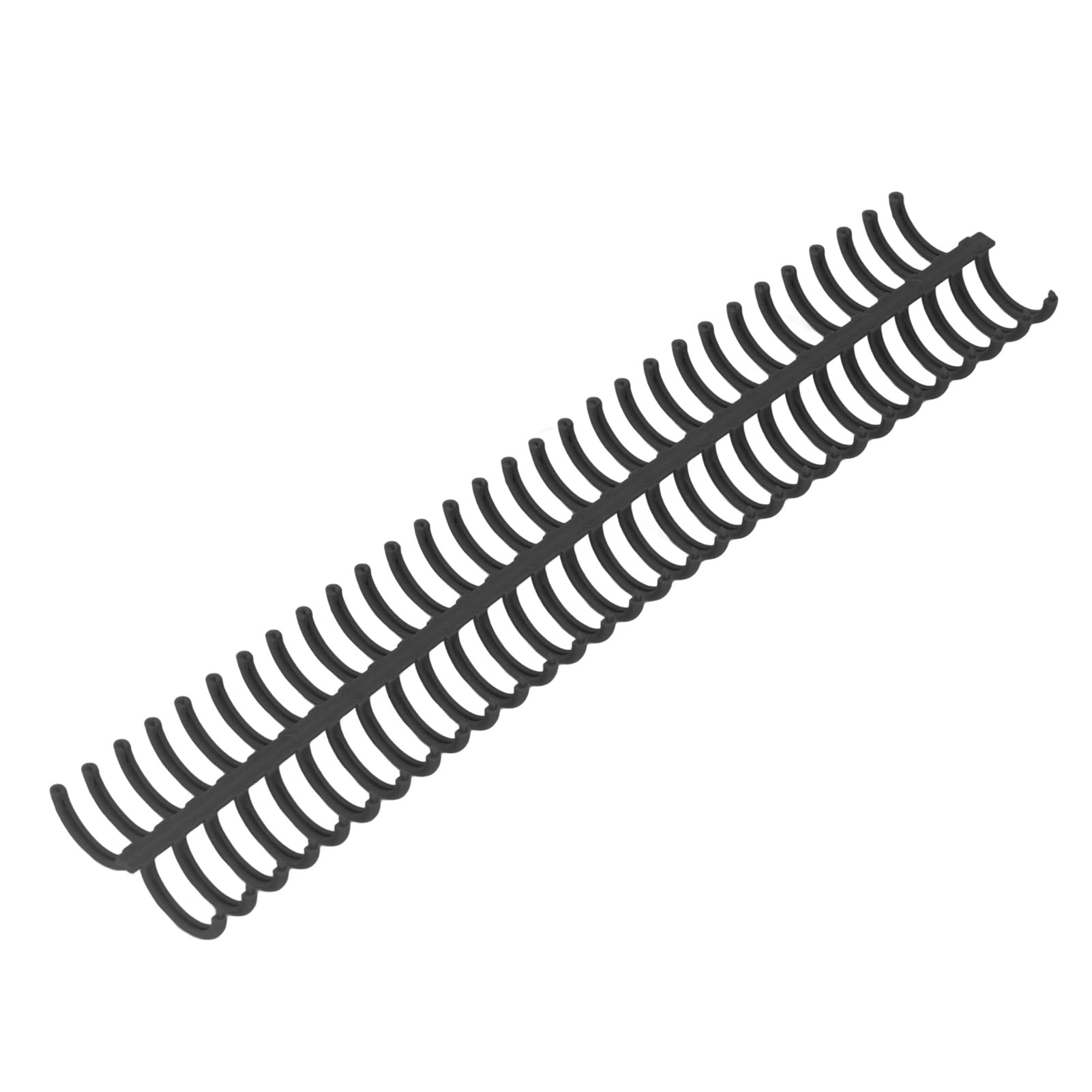 10 Pezzi Pettini di Rilegatura in Plastica, Diametro 22mm, 30 Fori, Rilegatura a Spirale, Raccoglitore di Libri per La Creazione di Album di Documenti, Quaderni e File (Black)