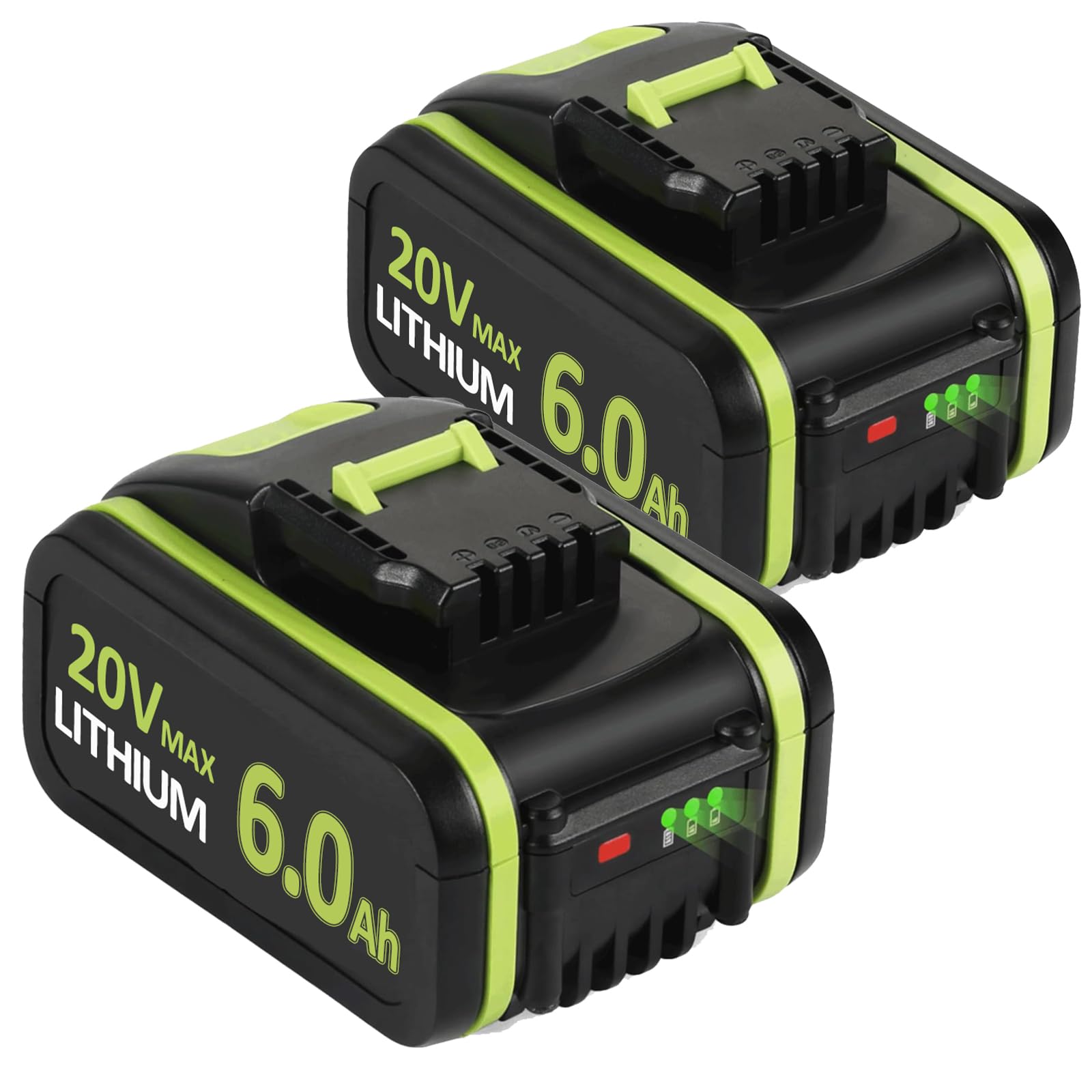 2X 20V 5.0Ah WA3551 Rechange Pour Worx Batterie 20V WA3553 WX166.4
