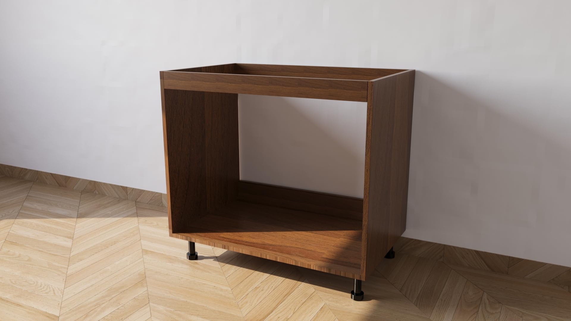 Base da lavello d appoggio con Le Seguenti Misure l=80 cm p=55 cm h=72 cm Colore Noce con spedizione in Kit Senza Ante