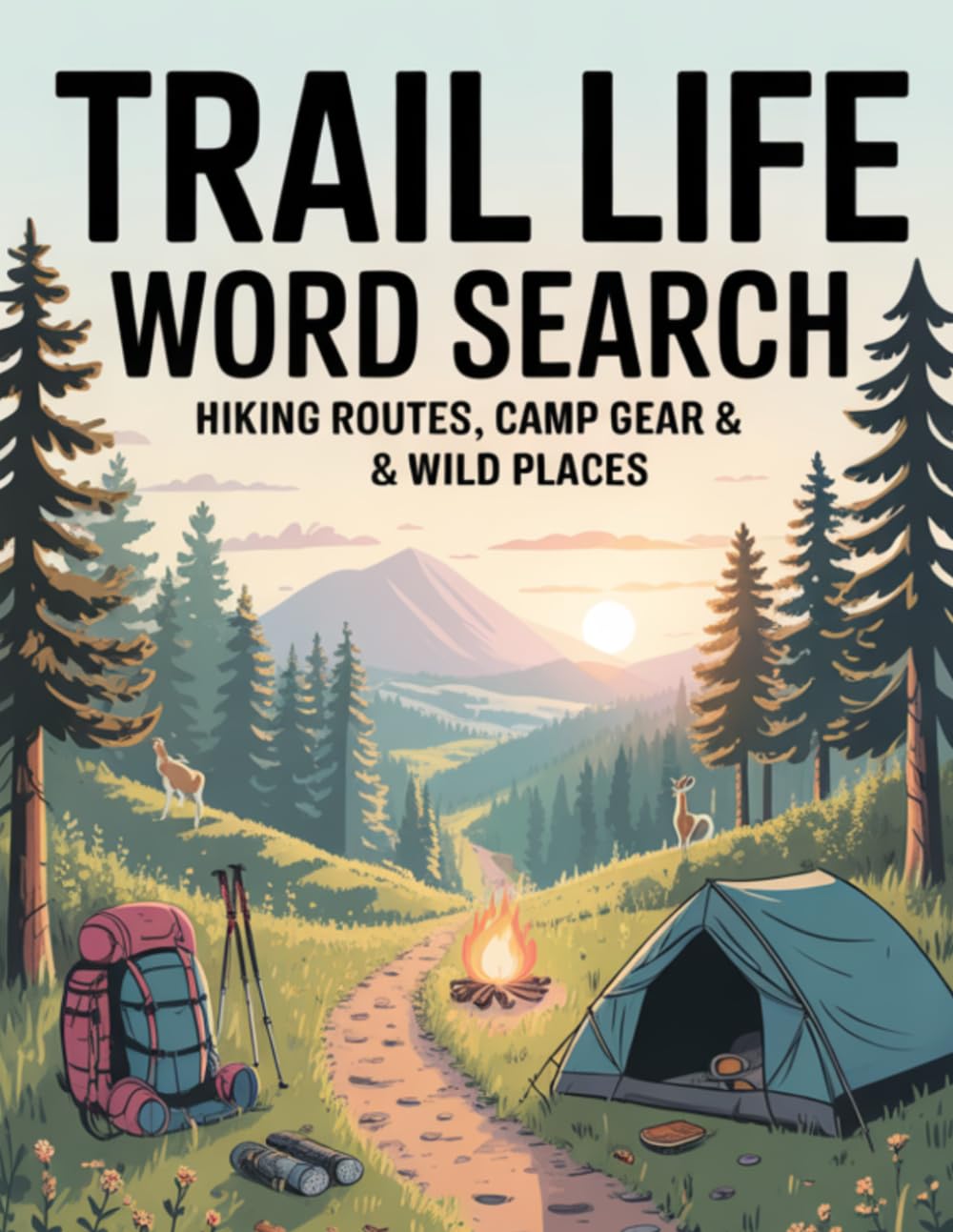 Trail Life Word Search: Hiking Routes, Camp Gear & Wild Places