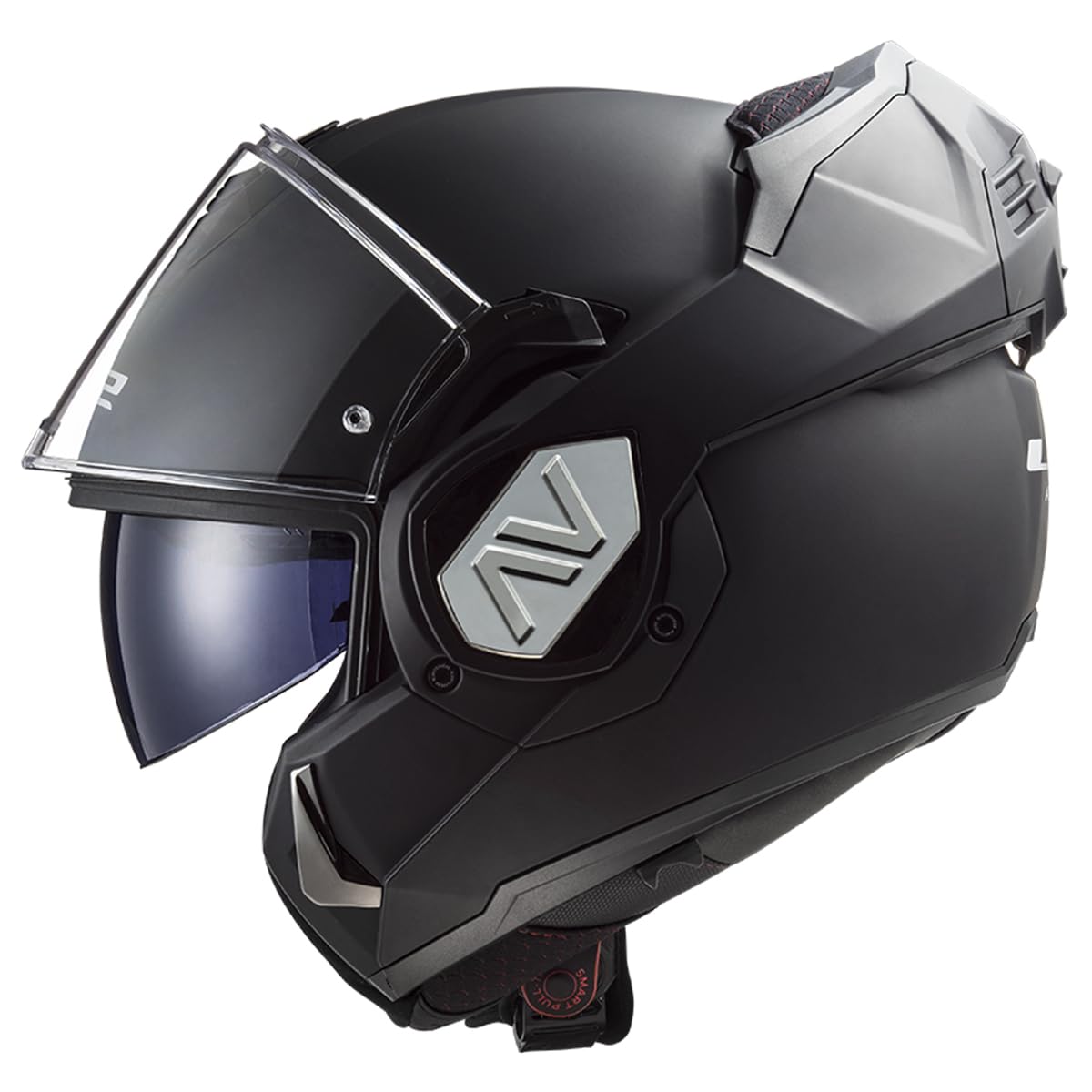 LS2, Casque modulable Moto ADVANT Noir Mat UCS + Intercom LS2 4X, S