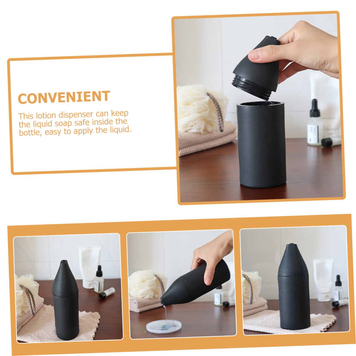 Ipetboom Silikon Handspender mit Quetschdesign zum Befüllen von Flüssigwaschmittel und Seife Nachfüllbare Küchenlotionflasche Geeignet für Küche und Badezimmer