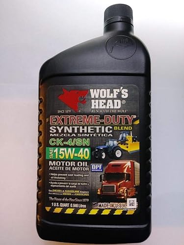 Miniatura 3 de Wolf's Head Aceite de motor de 6 cuartos de galón mezcla sintética 15W-40 HD gasolina diesel motor aceite