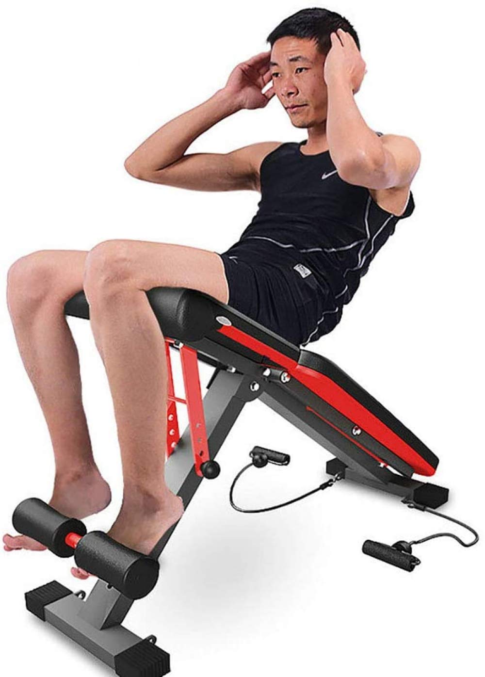 CLQ Panca Pieghevole Regolabile per Palestra Panca Multifunzione per Allenamento Panca per Tutto Il Corpo Attrezzatura da Palestra con Struttura in Acciaio