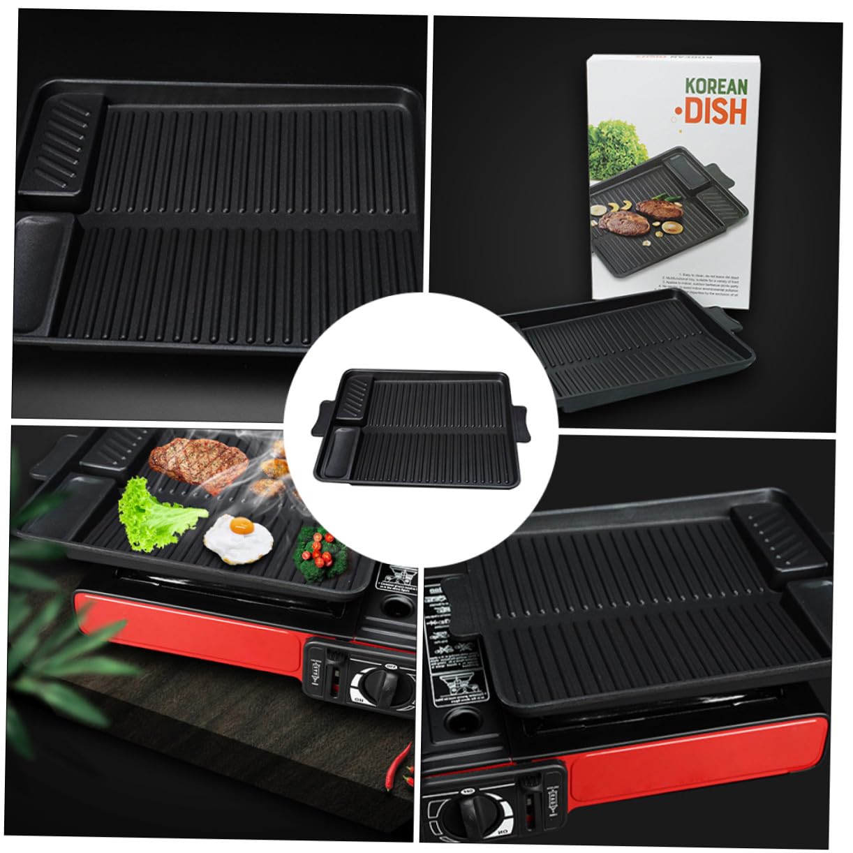Bandeja Rectangular Antiadherente para Barbacoa con Orificios de Drenaje Plancha de Cocina al Aire para Asados y Pizzas Utensilio Resistente para Parrilla