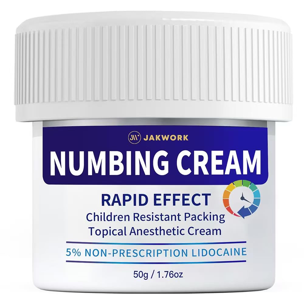 Numbing Cream 50g, Extra Strength Skin Comfort Cream, Fast Absorbing Smooth Formula for Skin Preparation
