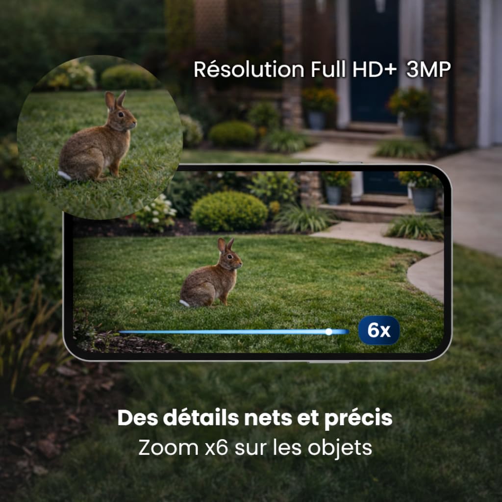 Daewoo Camera Surveillance Exterieure W512MW – Pack de 2 – Rotative – Solaire – Vision Nocturne Couleur – Detection Mouvement – WiFi – Compatible Alarme