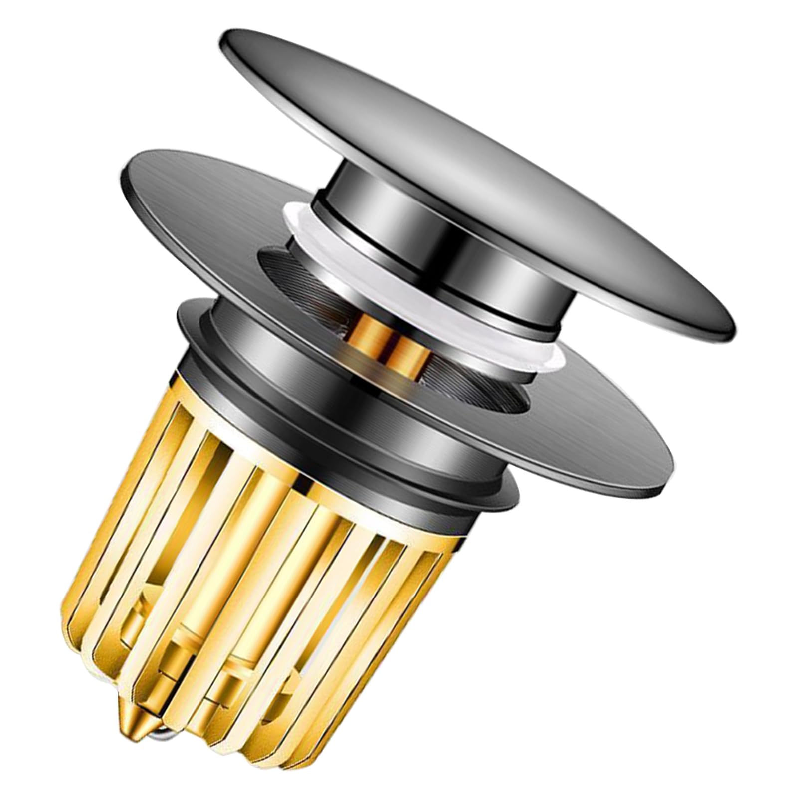 Anti Clogging Drain Filter Sink Plug Wash Basins Drain Stoppers Push Type Bounce Cores Drains Strainer Enduring Kitchen Drainers for Kitchen Bathroom Stoppers